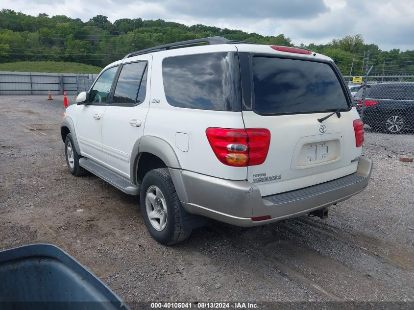 2002 Toyota Sequoia Sr5 V8 VIN: 5TDZT34A42S057532 Lot: 40105041
