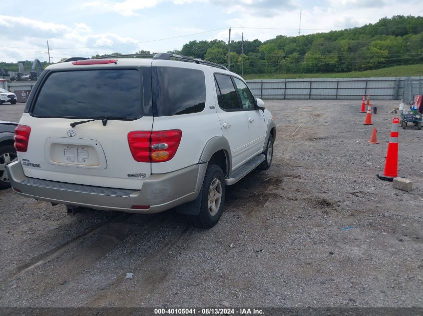 2002 Toyota Sequoia Sr5 V8 VIN: 5TDZT34A42S057532 Lot: 40105041