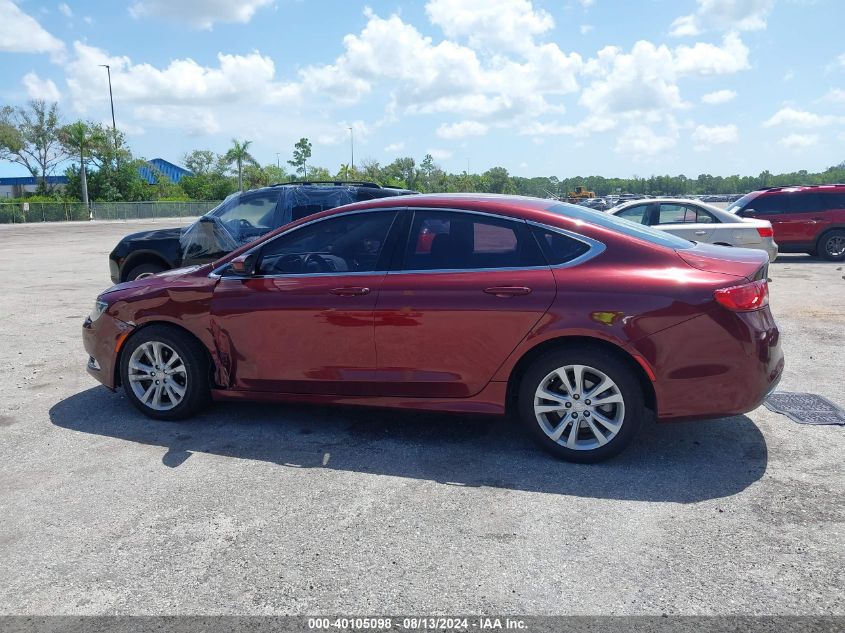 2016 Chrysler 200 Limited VIN: 1C3CCCAB2GN141398 Lot: 40105098