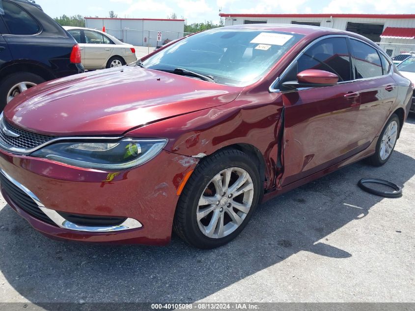 2016 Chrysler 200 Limited VIN: 1C3CCCAB2GN141398 Lot: 40105098