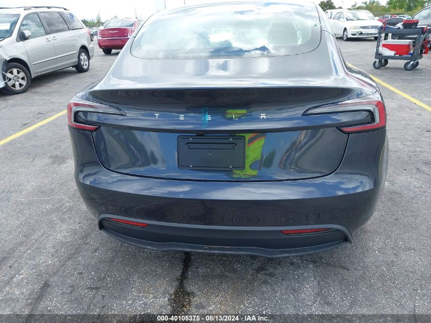 2024 TESLA MODEL 3 REAR-WHEEL DRIVE - 5YJ3E1EA0RF742466