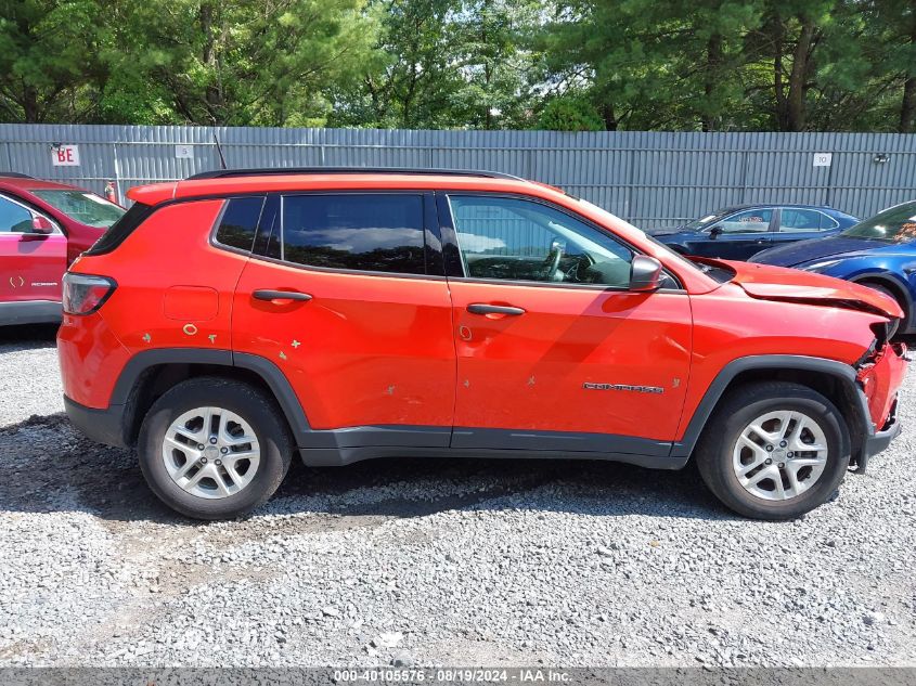 2018 Jeep Compass Sport Fwd VIN: 3C4NJCAB2JT105423 Lot: 40105576