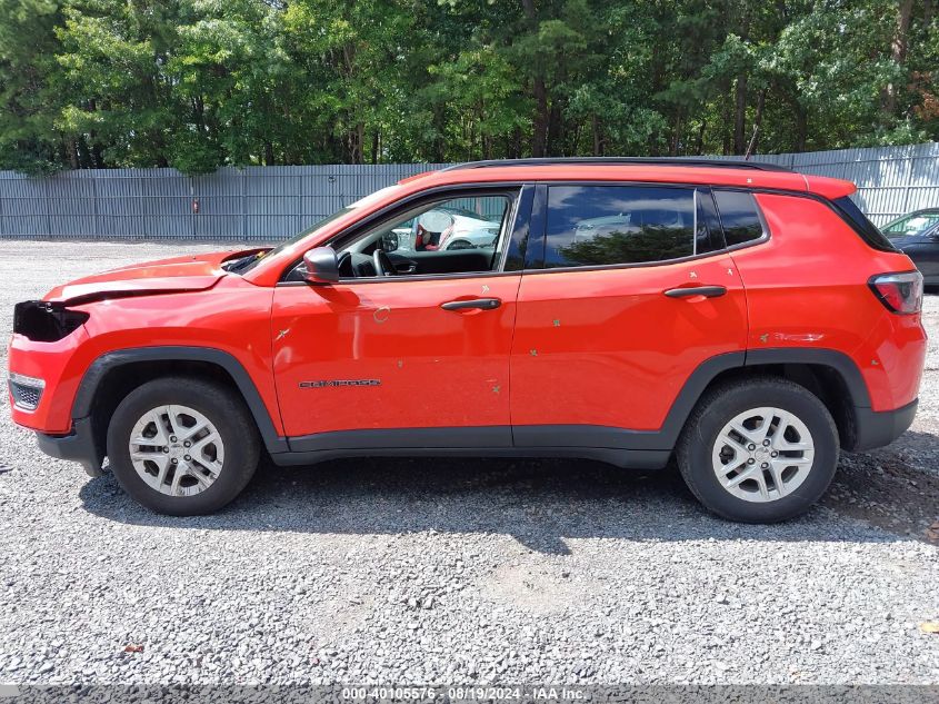 2018 Jeep Compass Sport Fwd VIN: 3C4NJCAB2JT105423 Lot: 40105576