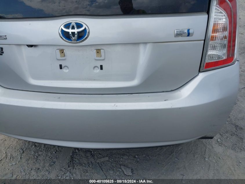 2012 Toyota Prius VIN: JTDKN3DU6C5427845 Lot: 40105625