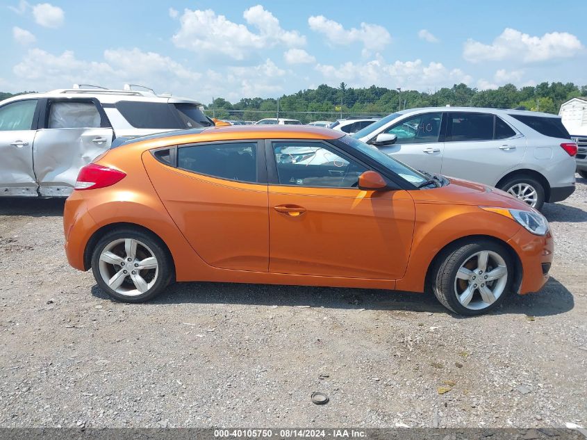 2013 Hyundai Veloster Base W/Black VIN: KMHTC6AD4DU097075 Lot: 40105750