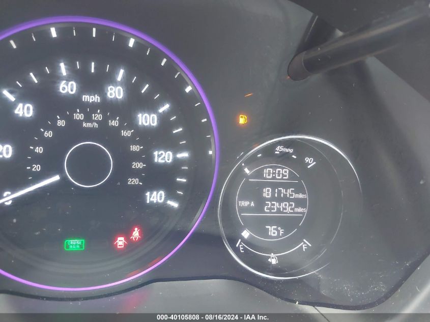 2016 Honda Hr-V Lx VIN: 3CZRU6H37GM720927 Lot: 40105808