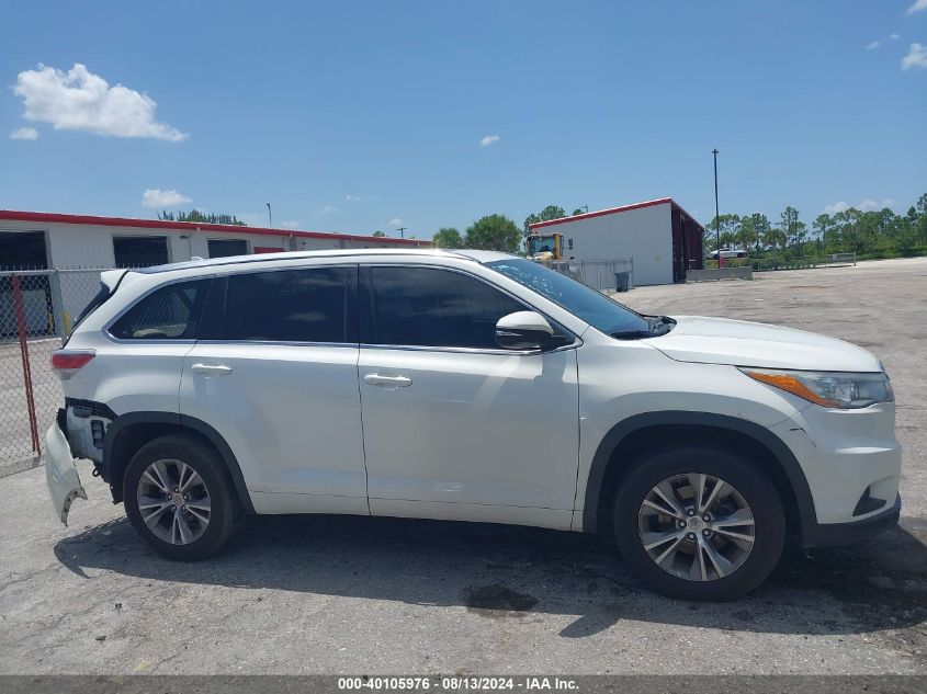 2015 Toyota Highlander Xle V6 VIN: 5TDKKRFH6FS042554 Lot: 40105976