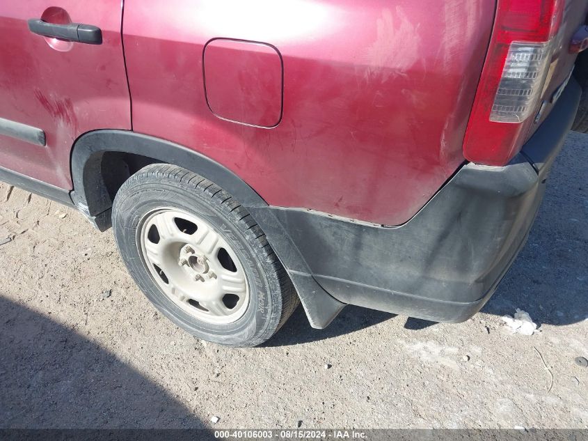 2005 Honda Cr-V Lx VIN: JHLRD68595C016589 Lot: 40106003