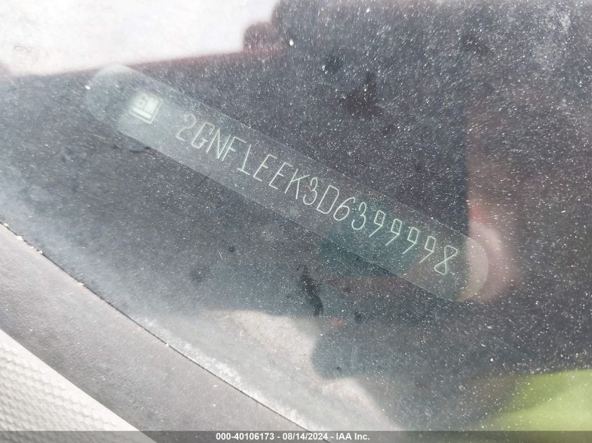 2013 Chevrolet Equinox 1Lt VIN: 2GNFLEEK3D6399998 Lot: 40106173