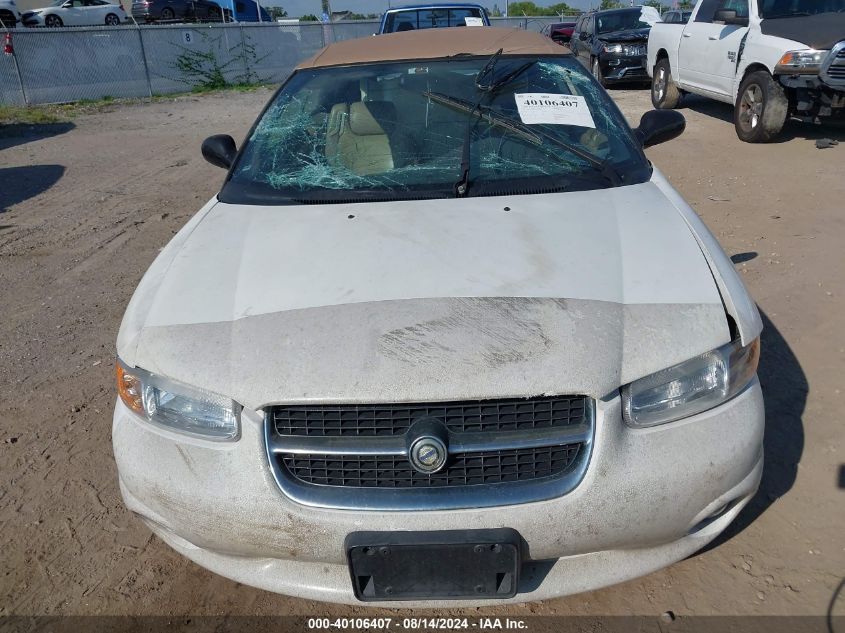 1997 Chrysler Sebring Jxi VIN: 3C3EL55H8VT627892 Lot: 40106407