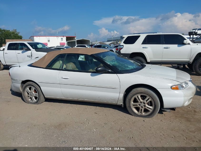 1997 Chrysler Sebring Jxi VIN: 3C3EL55H8VT627892 Lot: 40106407