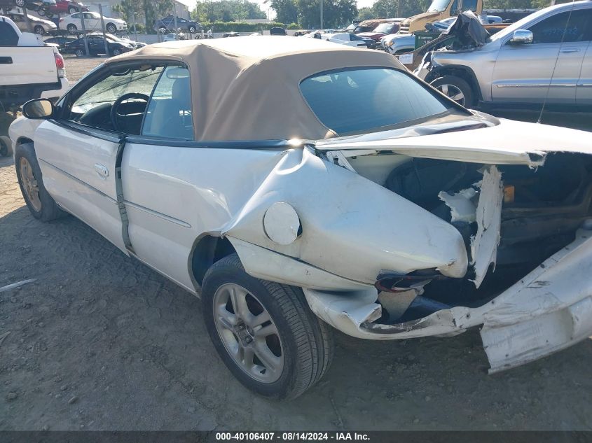 1997 Chrysler Sebring Jxi VIN: 3C3EL55H8VT627892 Lot: 40106407