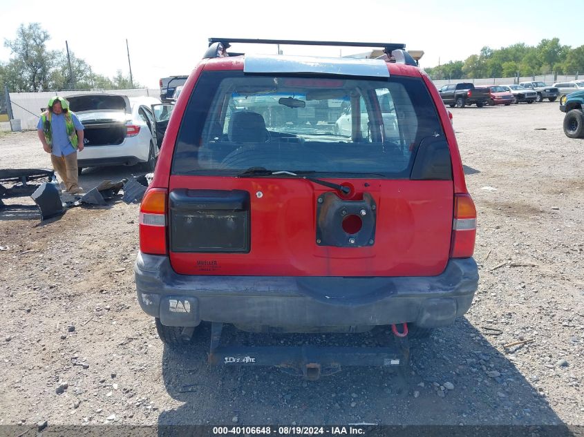 2000 Chevrolet Tracker Hard Top VIN: 2CNBJ13C9Y6943472 Lot: 40106648