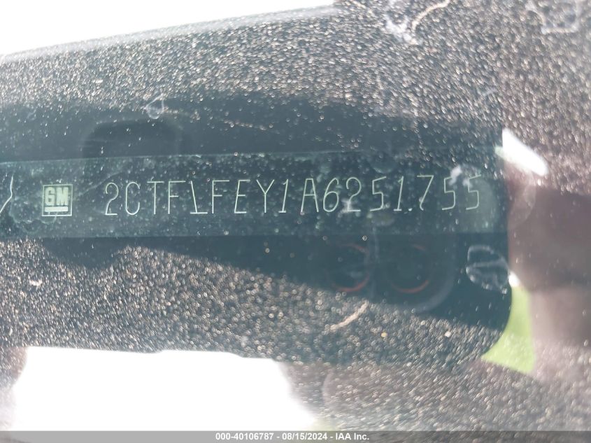 2010 GMC Terrain Slt-1 VIN: 2CTFLFEY1A6251755 Lot: 40106787