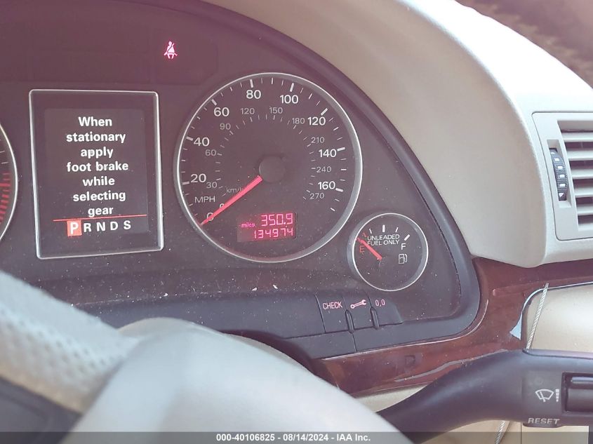 2005 Audi A4 2.0T VIN: WAUDF68E95A479813 Lot: 40106825