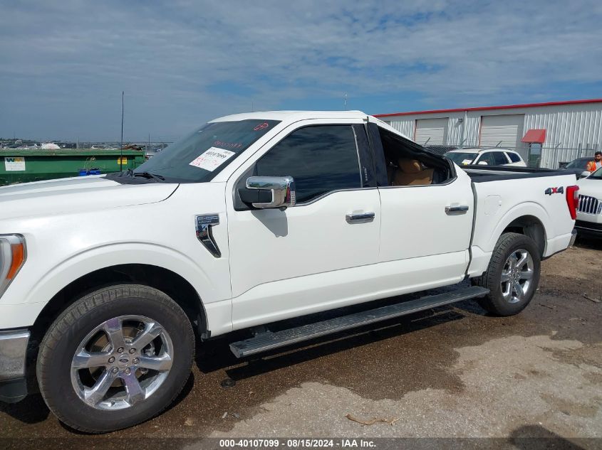 2021 Ford F-150 Lariat VIN: 1FTFW1E83MFD05508 Lot: 40107099