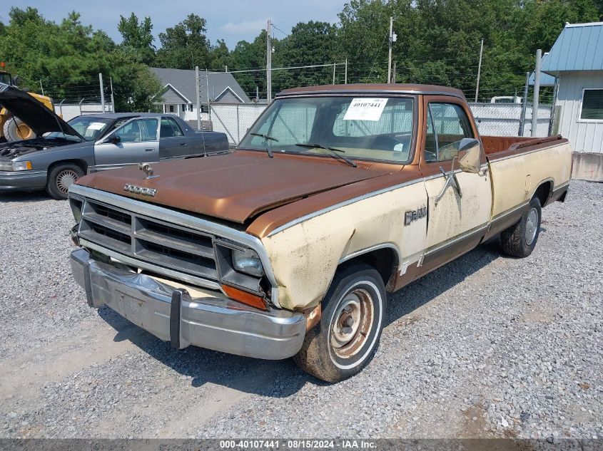 1986 Dodge D-Series D150 VIN: 1B7FD14T2GS030978 Lot: 40859114