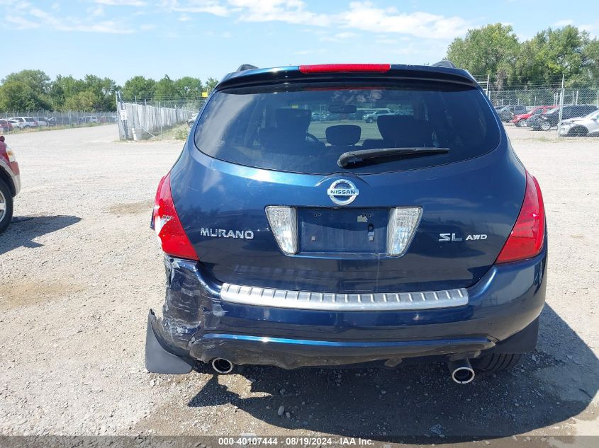 2007 Nissan Murano Sl VIN: JN8AZ08W87W613045 Lot: 40107444