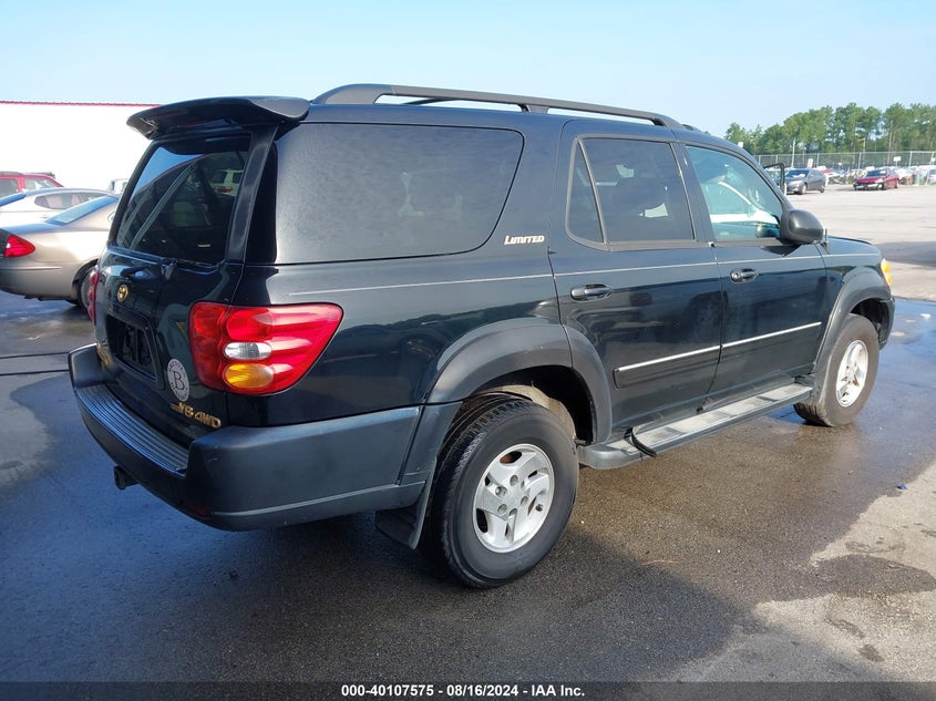 2002 Toyota Sequoia Limited V8 VIN: 5TDBT48A22S078767 Lot: 40107575