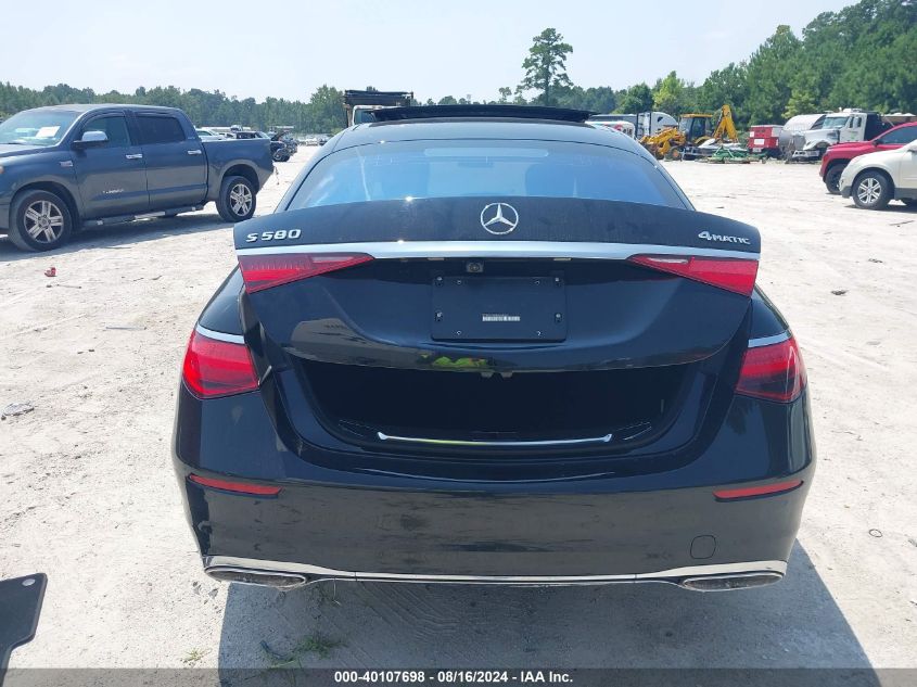 2021 Mercedes-Benz S 580 4Matic VIN: W1K6G7GBXMA038332 Lot: 40107698