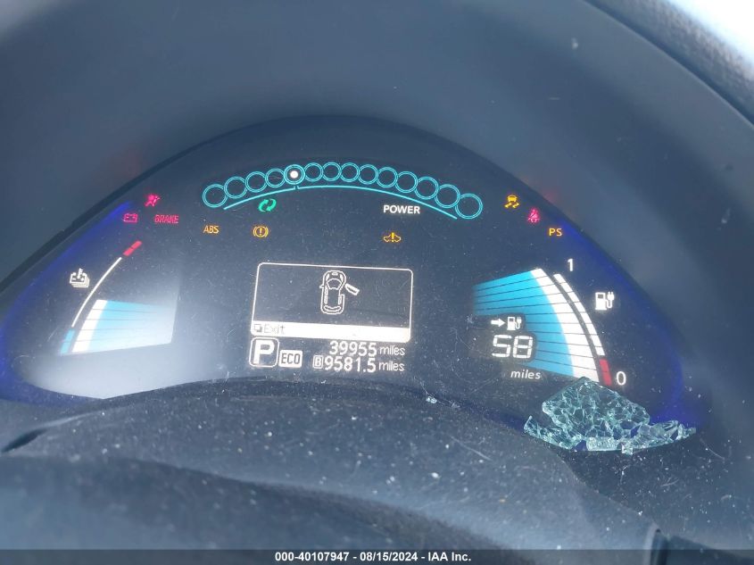 2014 Nissan Leaf S VIN: 1N4AZ0CPXEC339444 Lot: 40107947