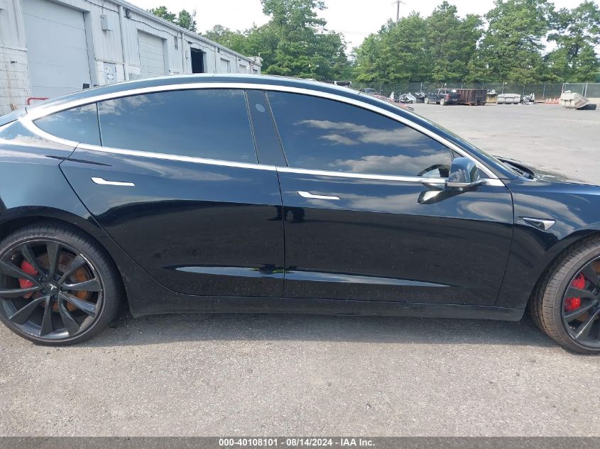 2019 Tesla Model 3 Long Range/Performance VIN: 5YJ3E1EB0KF440738 Lot: 40108101