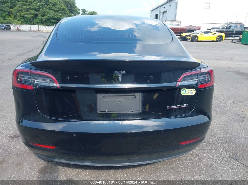 2019 Tesla Model 3 Long Range/Performance VIN: 5YJ3E1EB0KF440738 Lot: 40108101