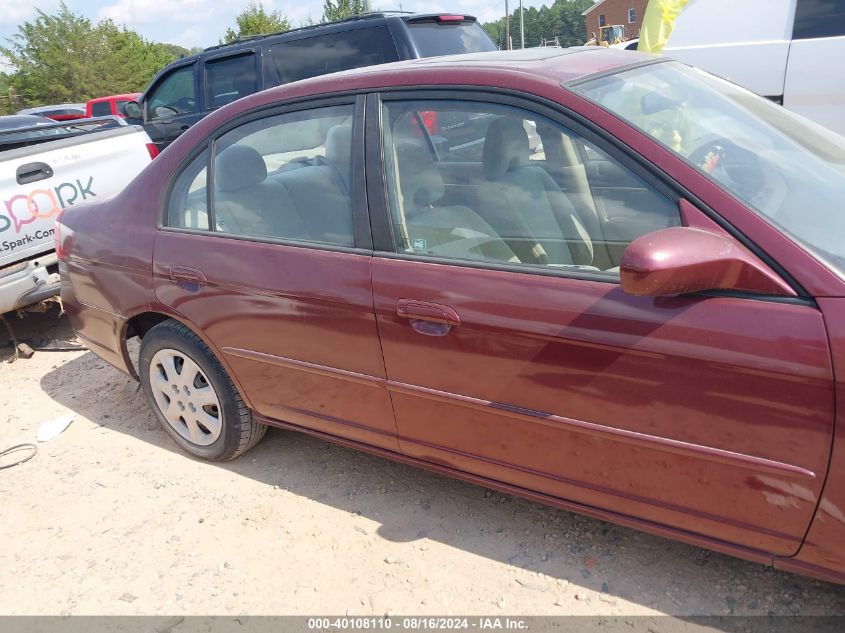 2003 Honda Civic Ex VIN: 2HGES26783H557241 Lot: 40108110