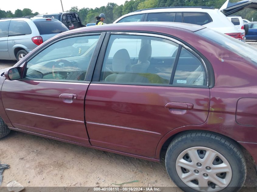 2003 Honda Civic Ex VIN: 2HGES26783H557241 Lot: 40108110