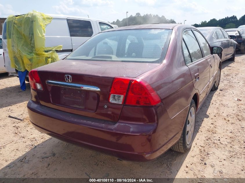 2003 Honda Civic Ex VIN: 2HGES26783H557241 Lot: 40108110