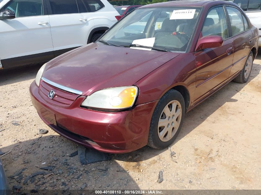 2003 Honda Civic Ex VIN: 2HGES26783H557241 Lot: 40108110