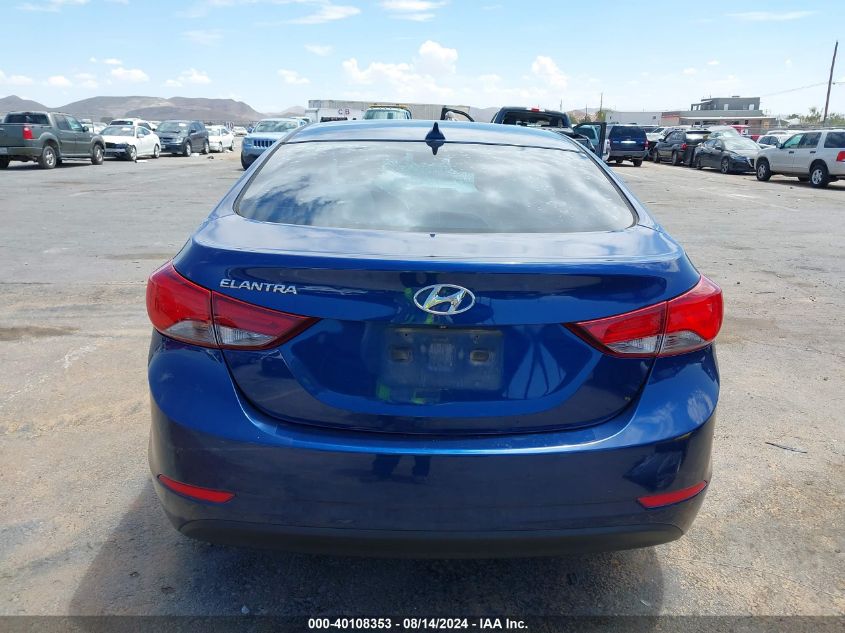 2016 Hyundai Elantra Value Edition VIN: 5NPDH4AE3GH728226 Lot: 40108353