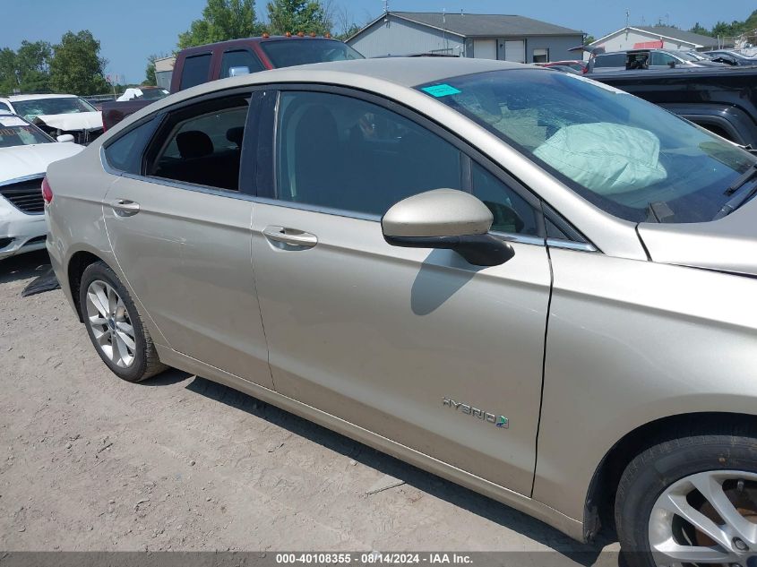 2019 Ford Fusion Hybrid Se VIN: 3FA6P0LU1KR214816 Lot: 40108355