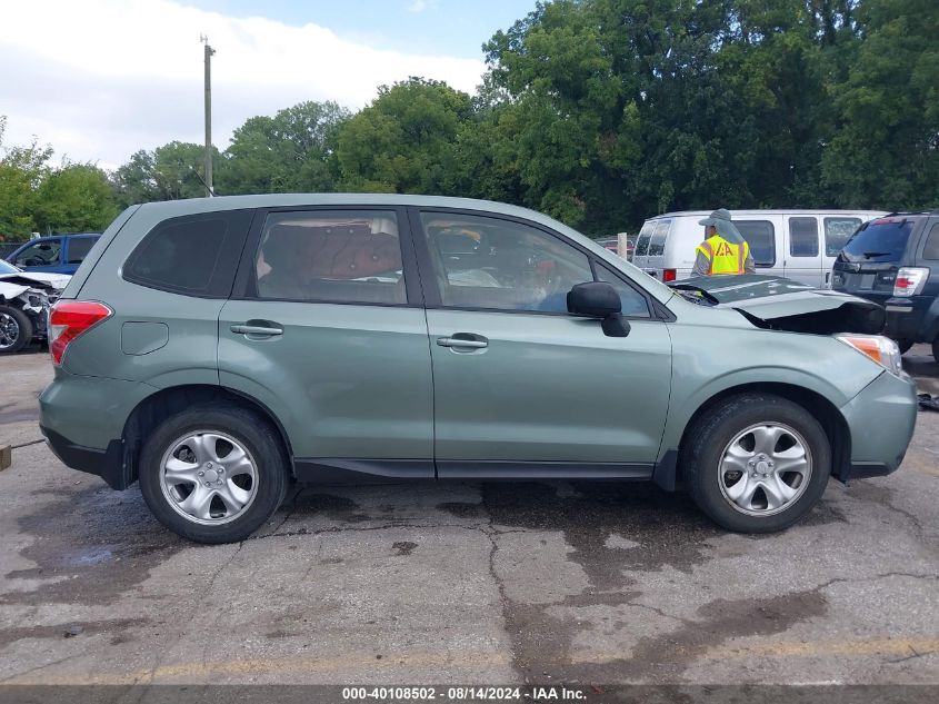 2014 Subaru Forester 2.5I VIN: JF2SJAAC3EH490478 Lot: 40108502