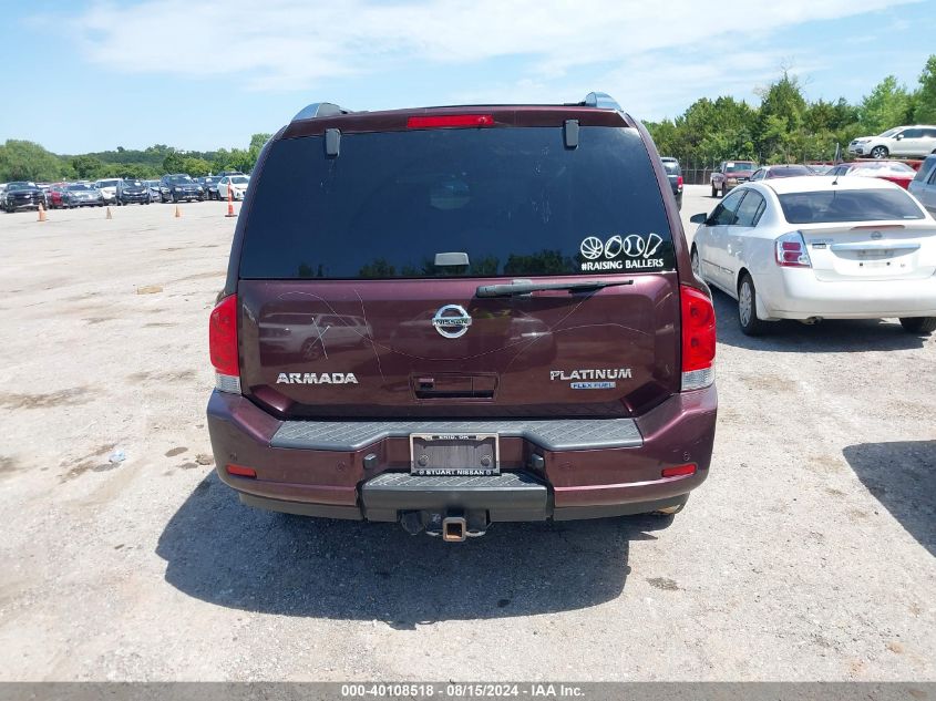 2015 Nissan Armada Platinum VIN: 5N1BA0NE6FN600099 Lot: 40108518