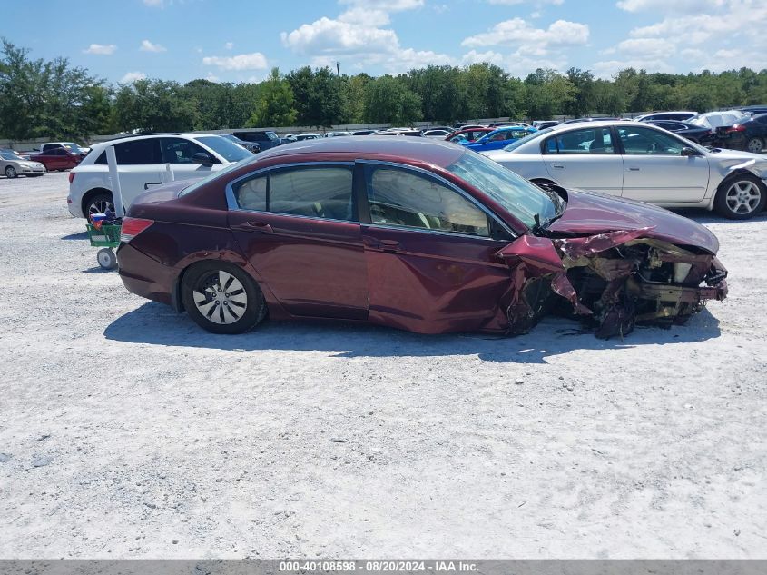 2009 Honda Accord Lx VIN: 1HGCP263X9A041590 Lot: 40108598