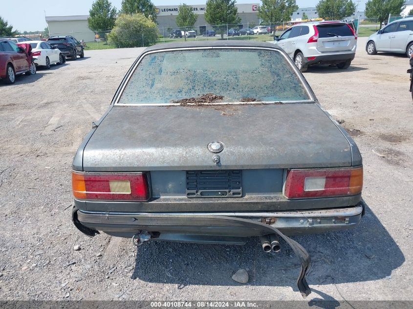 1985 BMW 7 Series VIN: WBAFH510501285106 Lot: 40108744