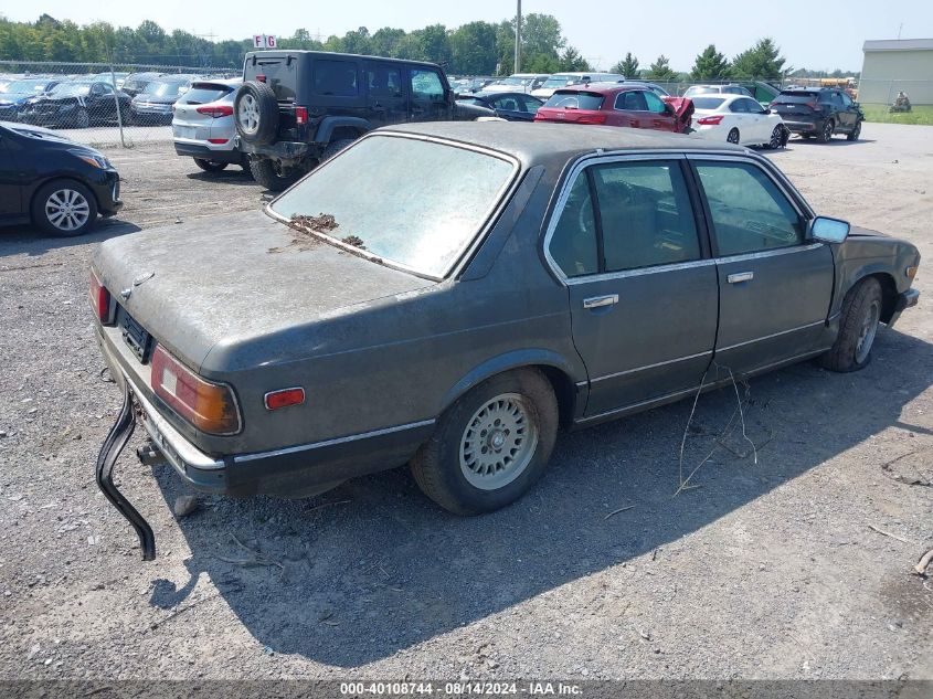 1985 BMW 7 Series VIN: WBAFH510501285106 Lot: 40108744