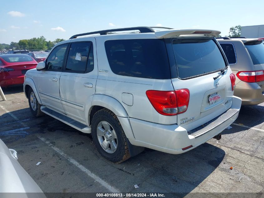 2005 Toyota Sequoia Limited VIN: 5TDBT48A35S256996 Lot: 40108813