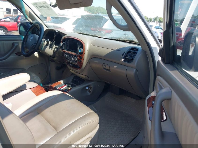 2005 Toyota Sequoia Limited VIN: 5TDBT48A35S256996 Lot: 40108813