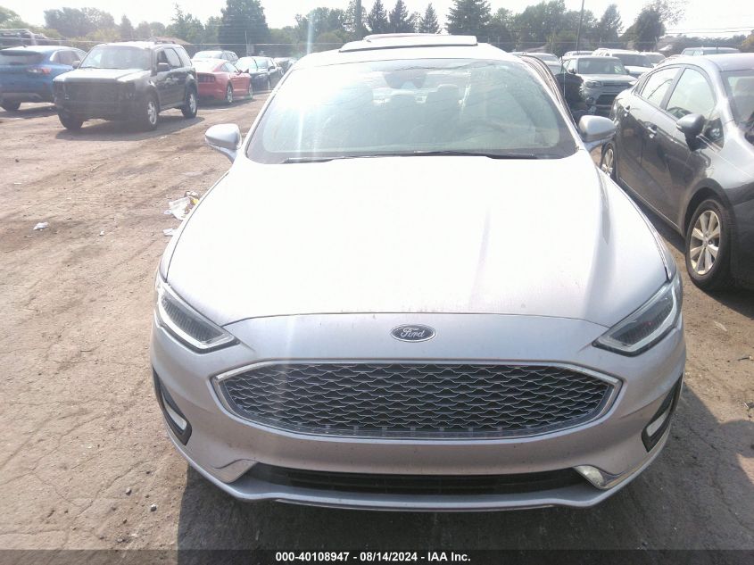 2019 Ford Fusion Hybrid Titanium VIN: 3FA6P0RU7KR167024 Lot: 40108947