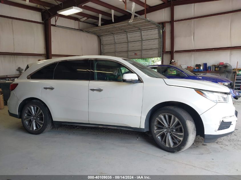 2017 Acura Mdx Technology Entertainment Pkgs VIN: 5FRYD4H7XHB018887 Lot: 40109035