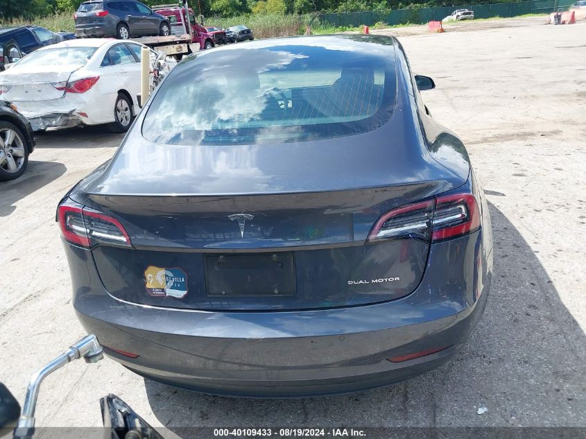 2019 Tesla Model 3 Long Range/Performance VIN: 5YJ3E1EBXKF510150 Lot: 40109433