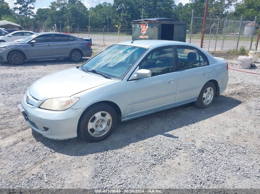 2004 Honda Civic Hybrid VIN: JHMES96624S008397 Lot: 40109645