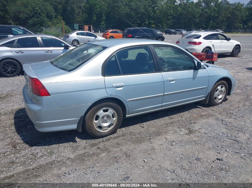 2004 Honda Civic Hybrid VIN: JHMES96624S008397 Lot: 40109645