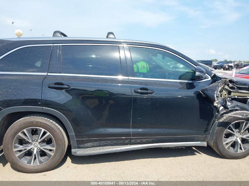 2016 Toyota Highlander Xle V6 VIN: 5TDKKRFH8GS133780 Lot: 40109841