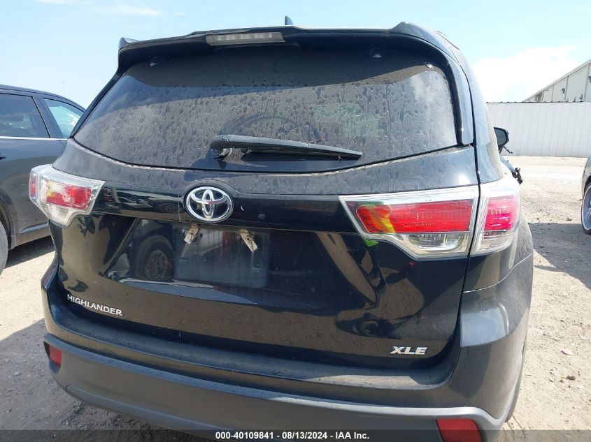 2016 Toyota Highlander Xle V6 VIN: 5TDKKRFH8GS133780 Lot: 40109841
