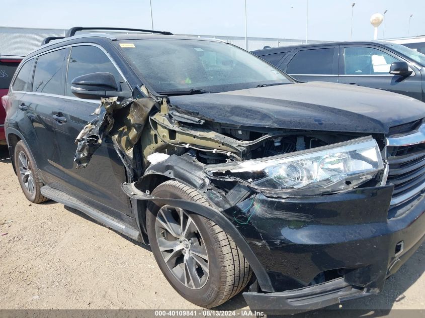 2016 Toyota Highlander Xle V6 VIN: 5TDKKRFH8GS133780 Lot: 40109841