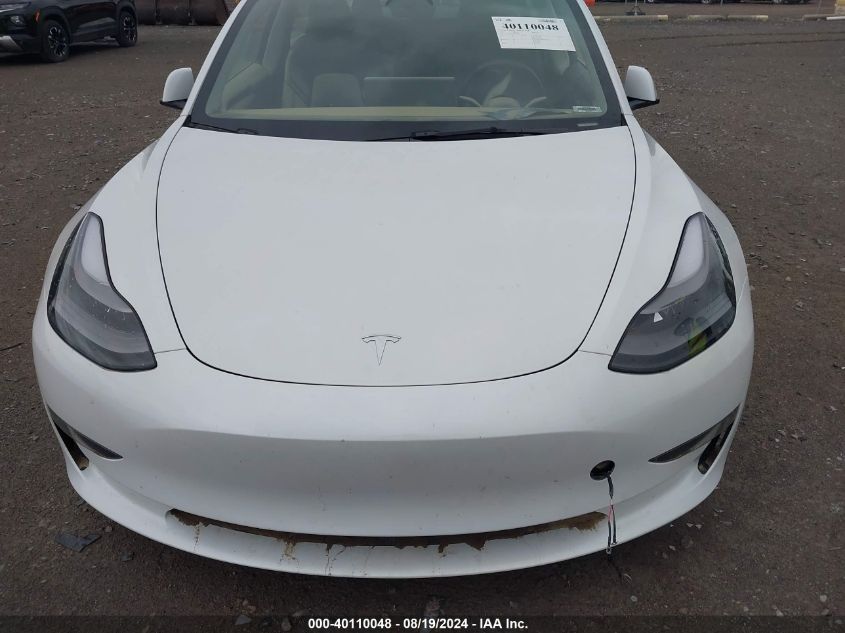 2023 Tesla Model 3 Long Range Dual Motor All-Wheel Drive VIN: 5YJ3E1EBXPF389675 Lot: 40110048