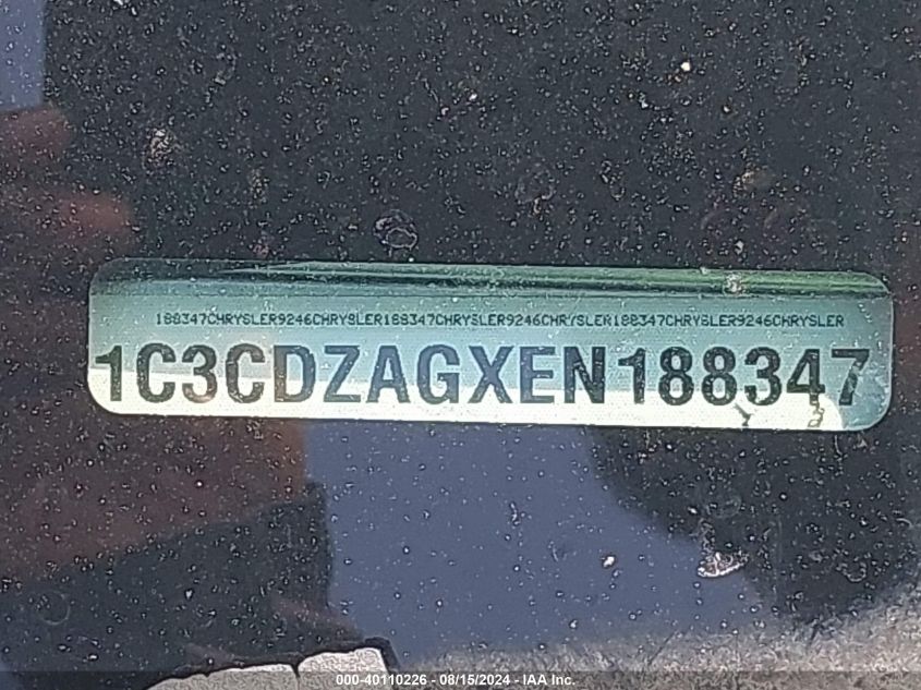 2014 DODGE AVENGER SE - 1C3CDZAGXEN188347